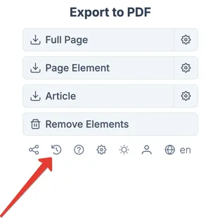 Share button in the popup