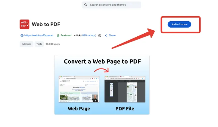 Chrome Web Store - install the extension